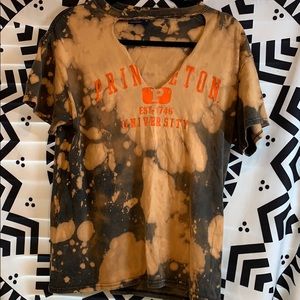 Acid Wash Princeton Cut Out Tee